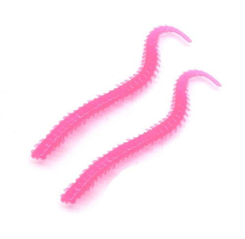 Силиконовые приманки Trout Zone Tapeworm - краб розовый(12шт.),3,3" (100)